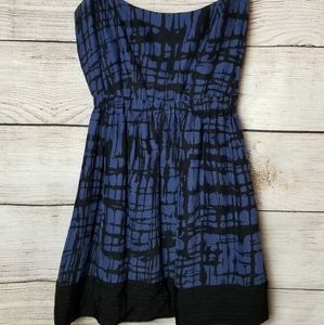 Blue and black dress